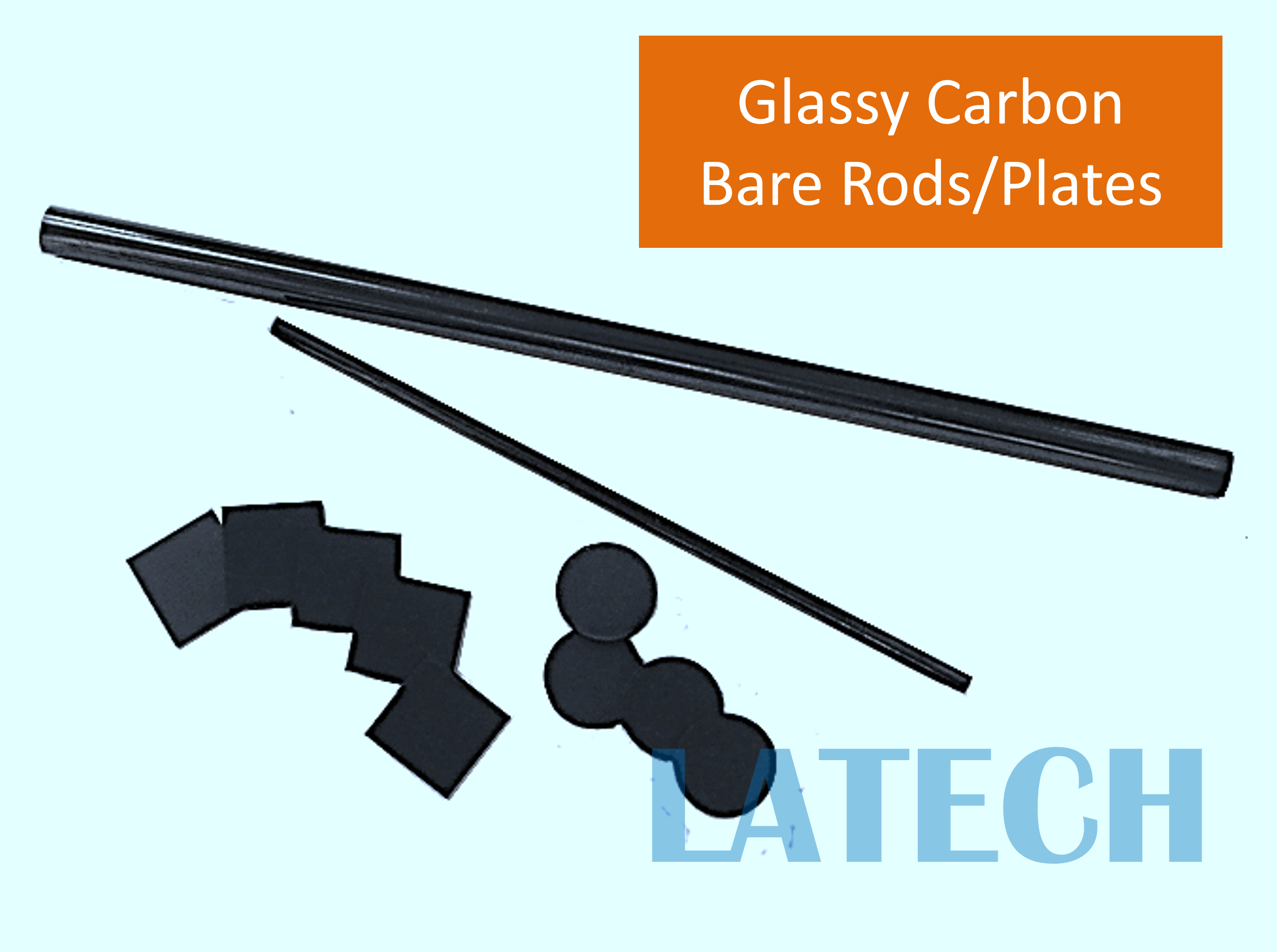 Glassy Carbon Bare Rods Plates Latech